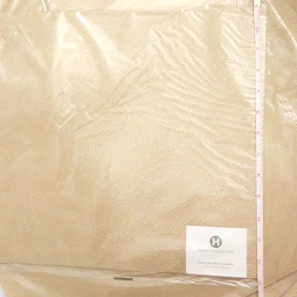 Hotel Collection Faux Leather Dining Placemat METALLIC GOLD Macy’s 6 Pcs